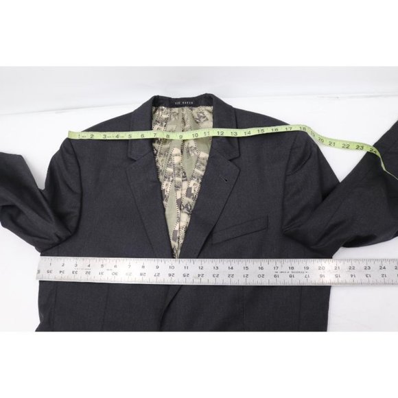 Ted baker sport coat men's 40L charcoal gray Debonair Movjak two button wool - Picture 12 of 16